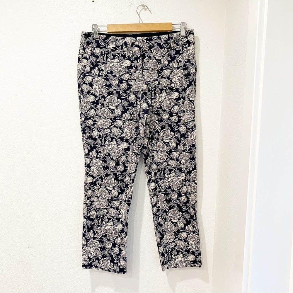 Ann Taylor Cambridge Crop Floral Business Pants sz 4 - Picture 1 of 5